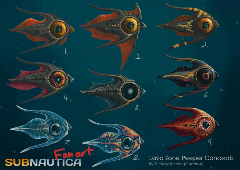 Subnautica Lava Peeper Designs