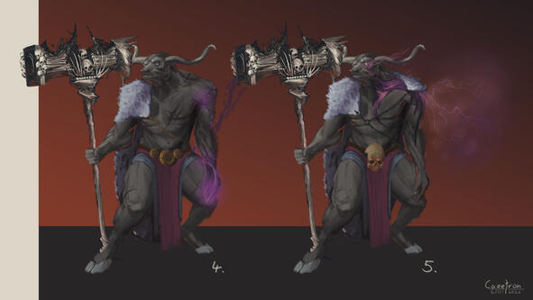 Minotaur - Refined Sketches 4-5 Minotaur - Refined Sketches 4-5